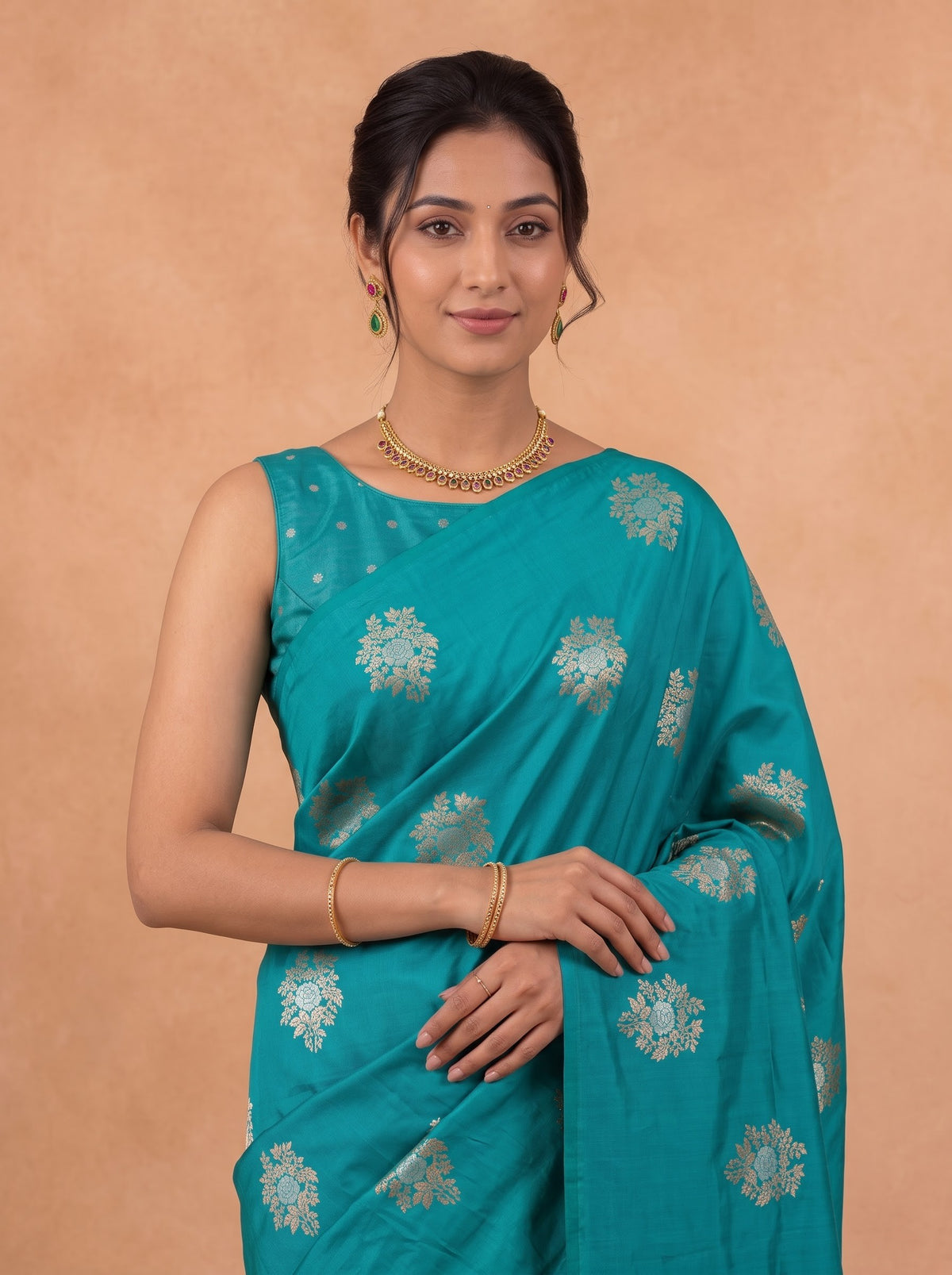Women Soft Silk Ramar Green Saree SS489