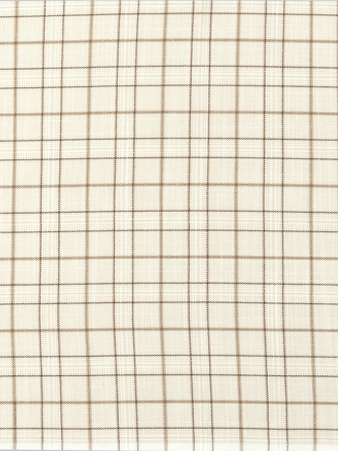Cotton Rich Light Brown Checked Shirt Fabric High Style