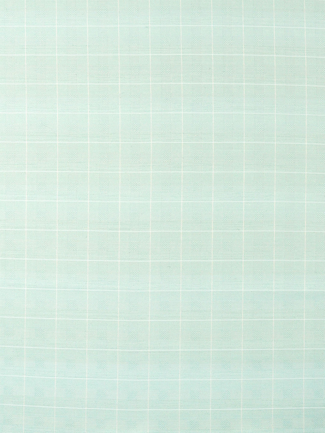Men Cotton Rich Self Design Shirt Fabric Mint Green HI-Tech