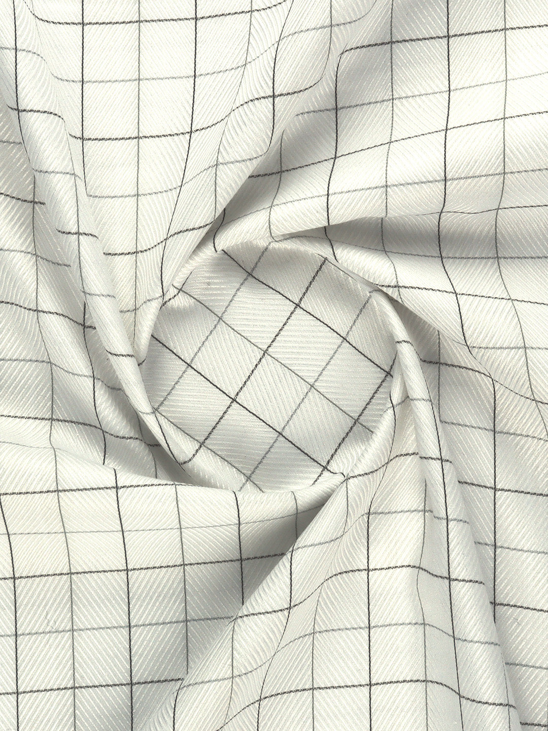 Men Cotton Rich Self Design Shirt Fabric White HI-Tech