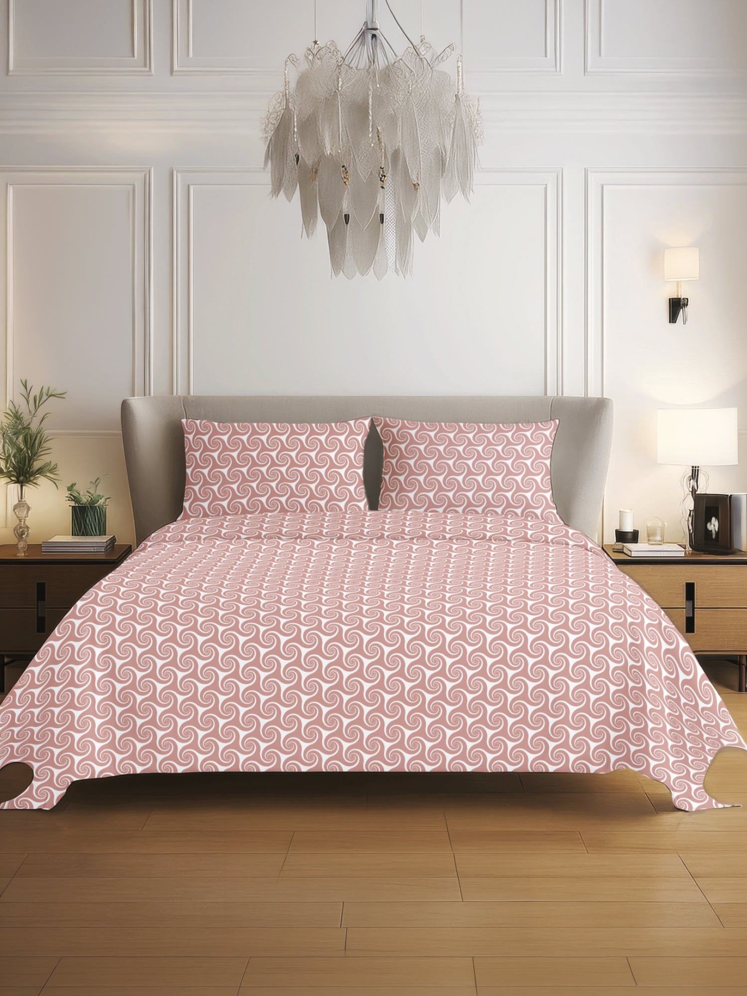 King Size Premium Cotton Bed Sheet & 2 Pillow Cover Set BSF04