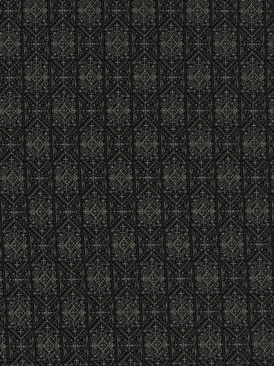 Men 100% Cotton Black Printed Shirt Fabric Oslo