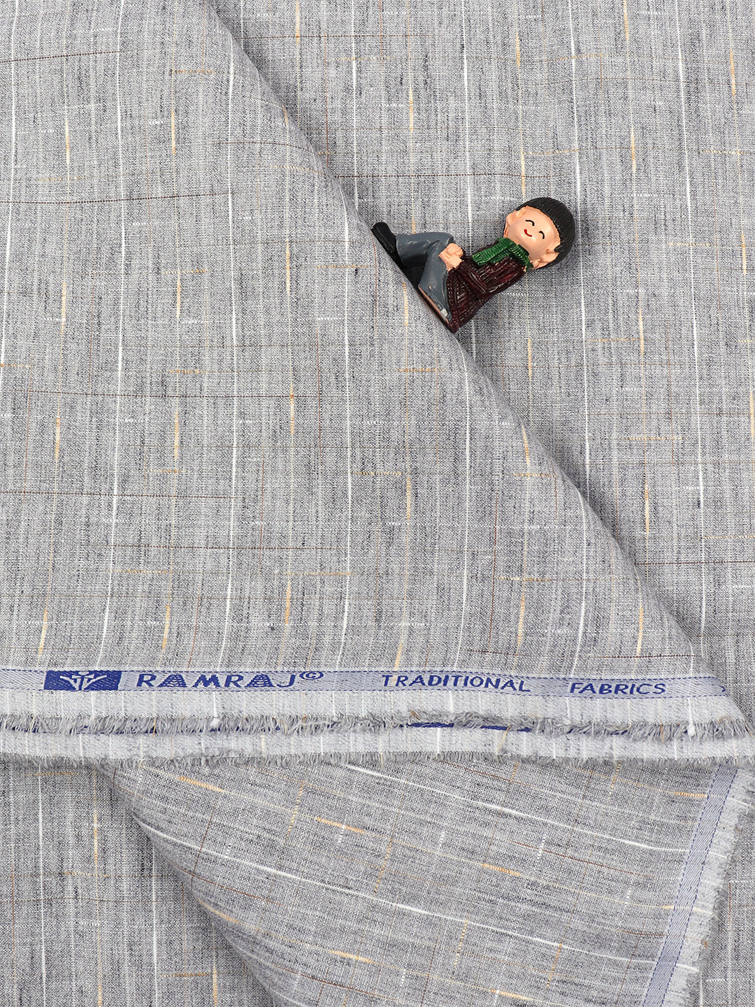 Cotton Colour Checked Grey Shirting Fabric High Style-Douoble side view