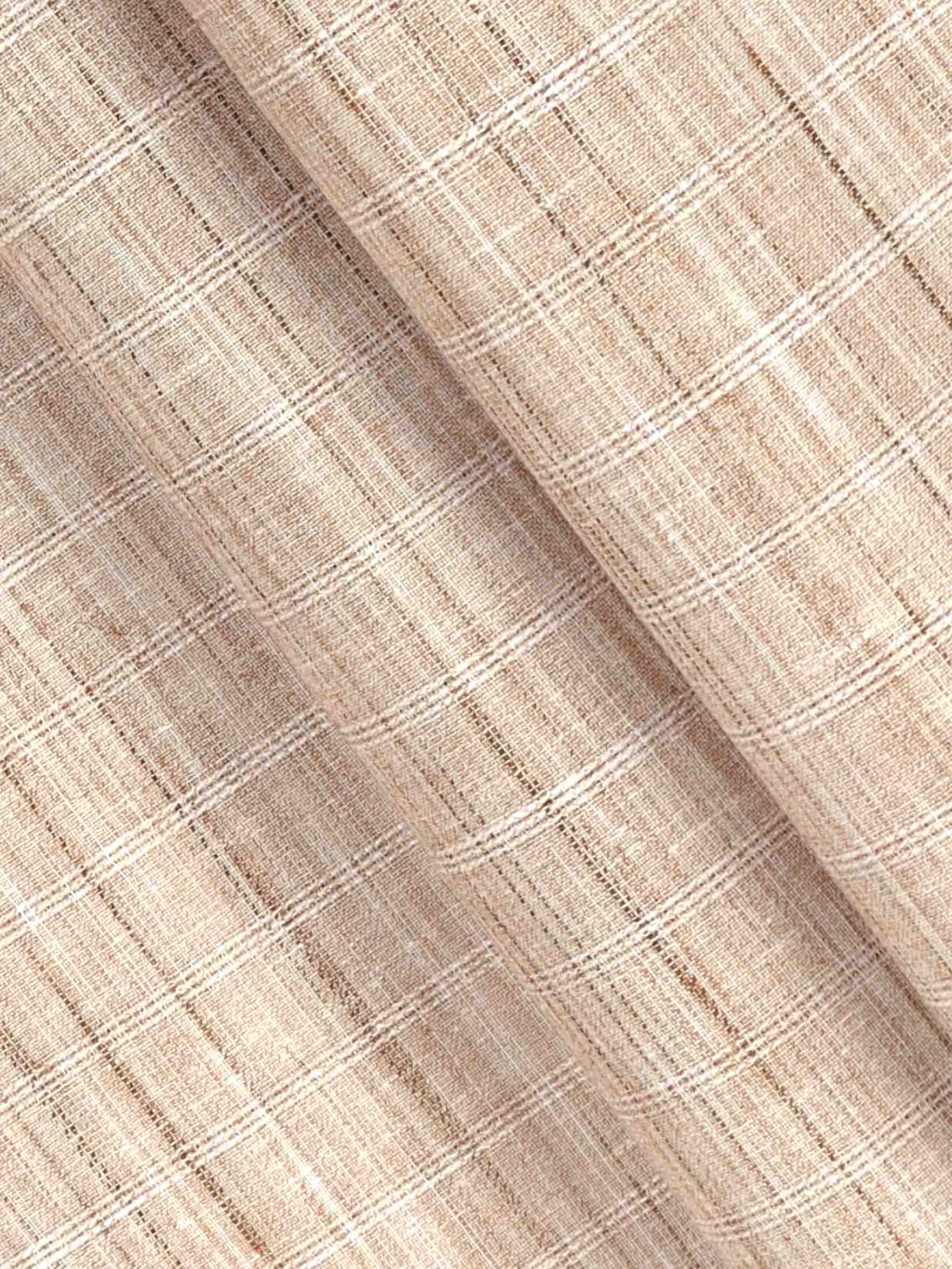 Cotton Colour Stripe Shirt Fabric Brown & Sandal High Style-Pattern view