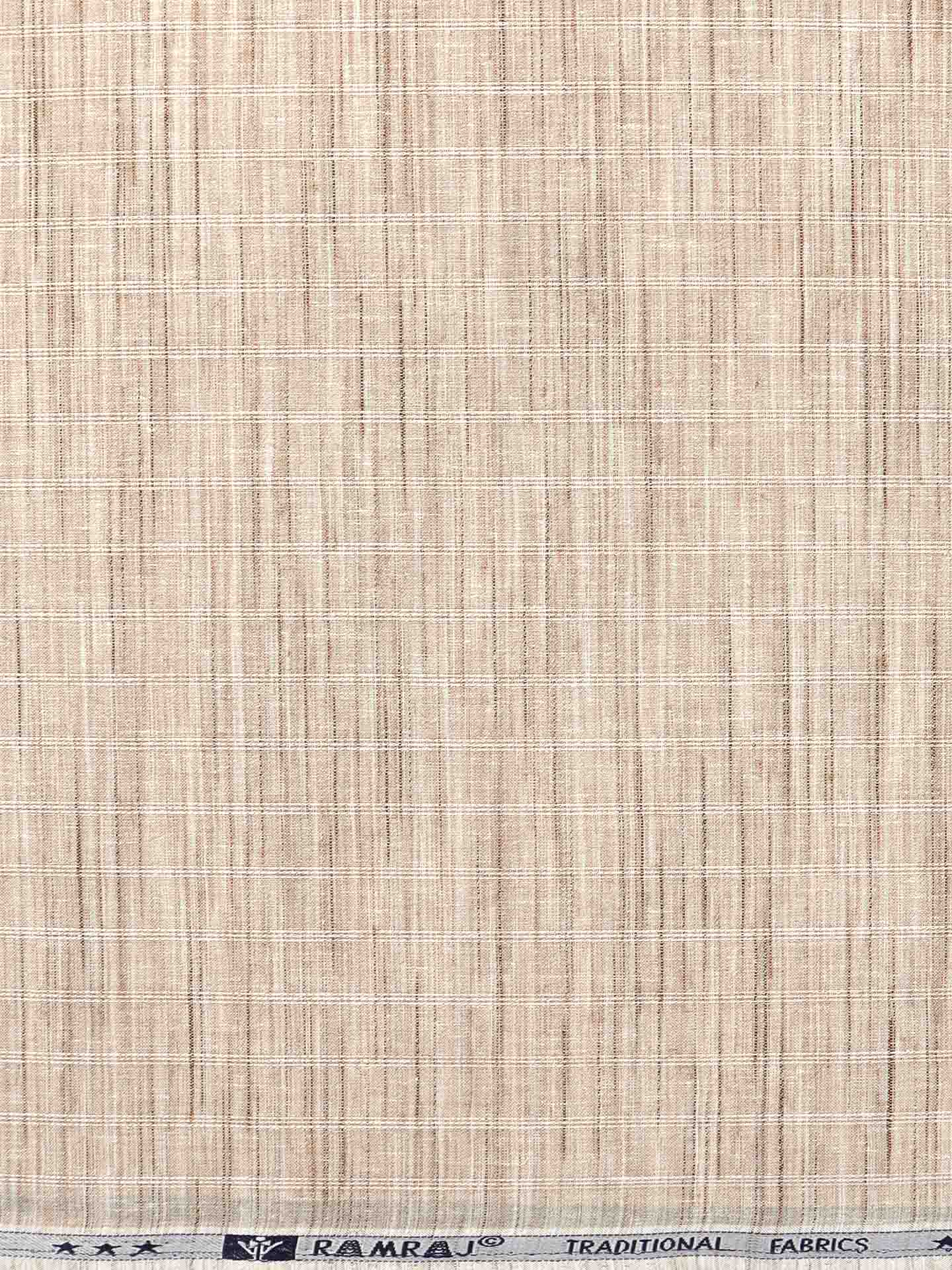 Cotton Colour Stripe Shirt Fabric Brown & Sandal High Style-Zoom view