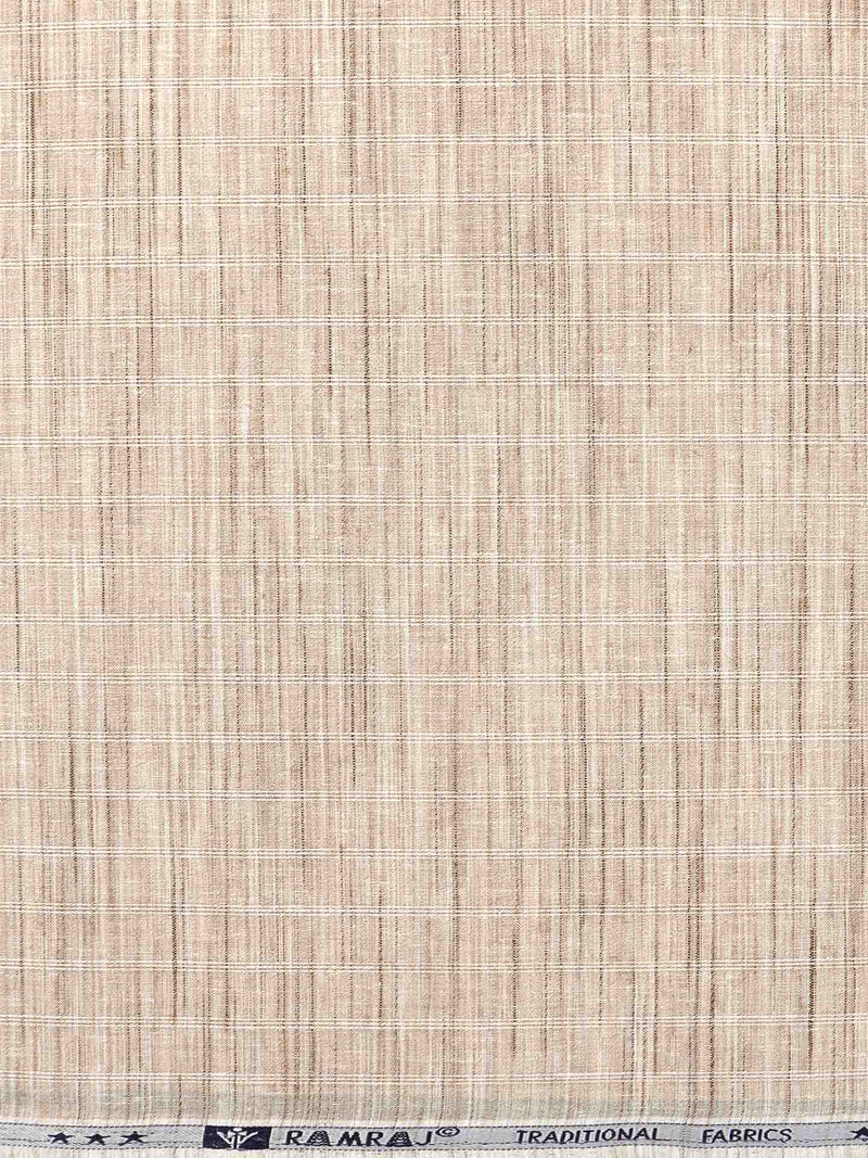 Cotton Colour Stripe Shirt Fabric Brown & Sandal High Style