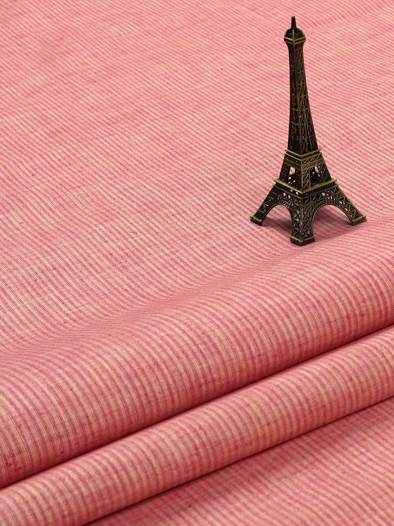 Cotton Colour Stripe Shirt Fabric Dark Pink High Style