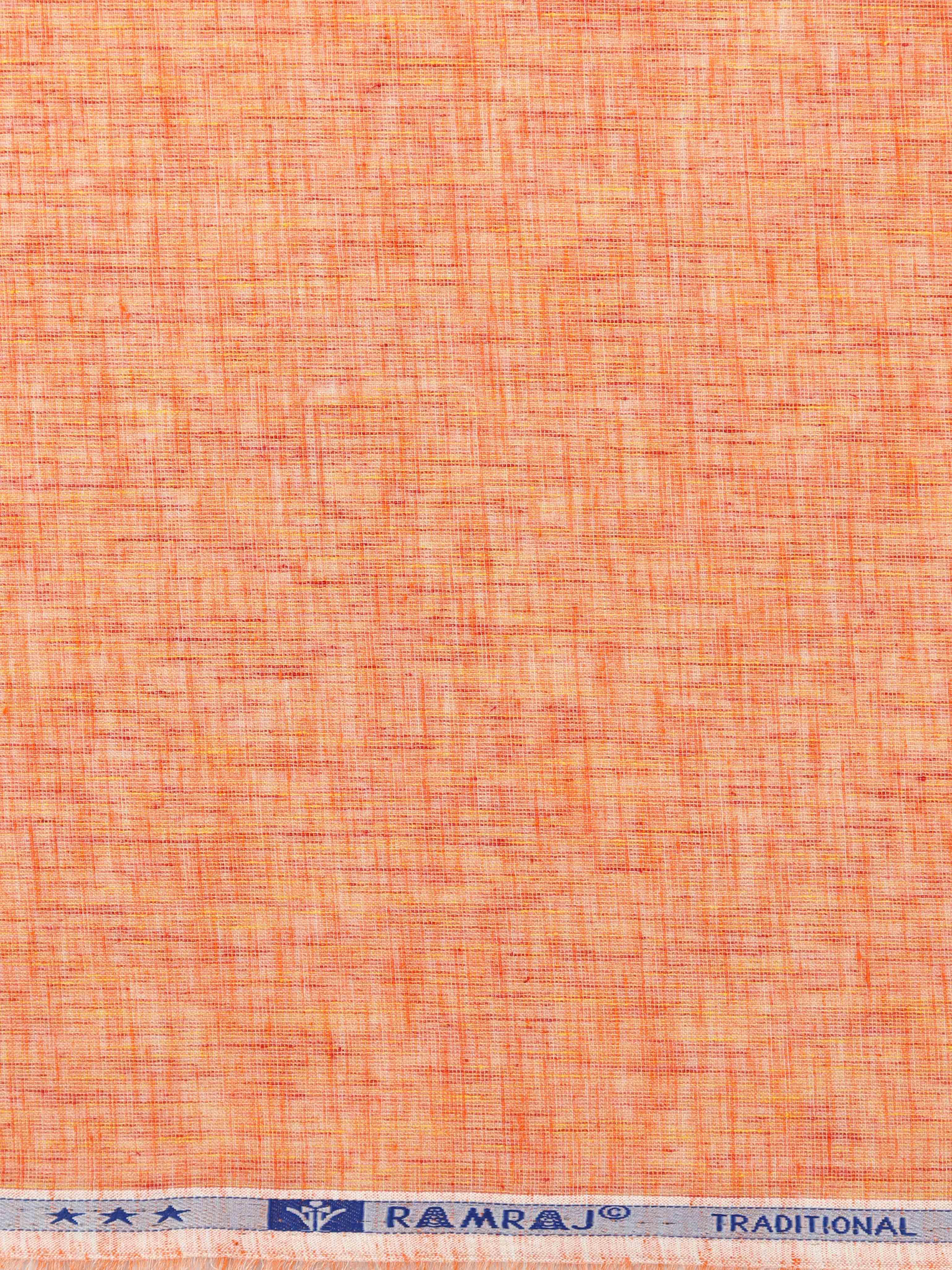 Cotton Colour Plain Orange Shirting Fabric High Style-Zoom view