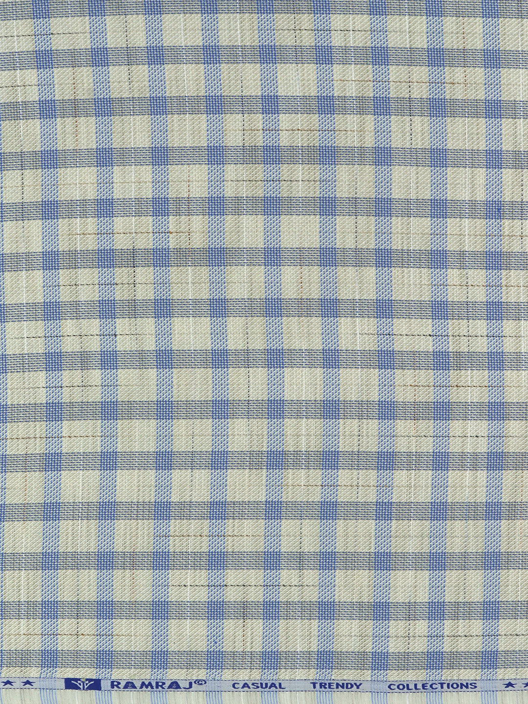 Men Cotton Rich Checked Shirt Fabric Green with Blue High Style