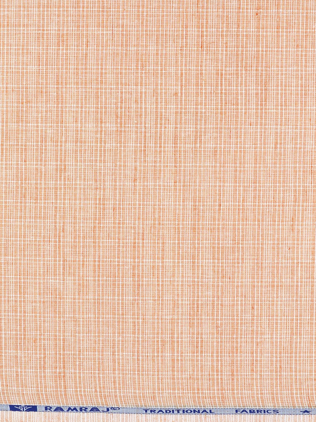 Men Cotton Rich Checked Orange Shirt Fabric Galaxy Art
