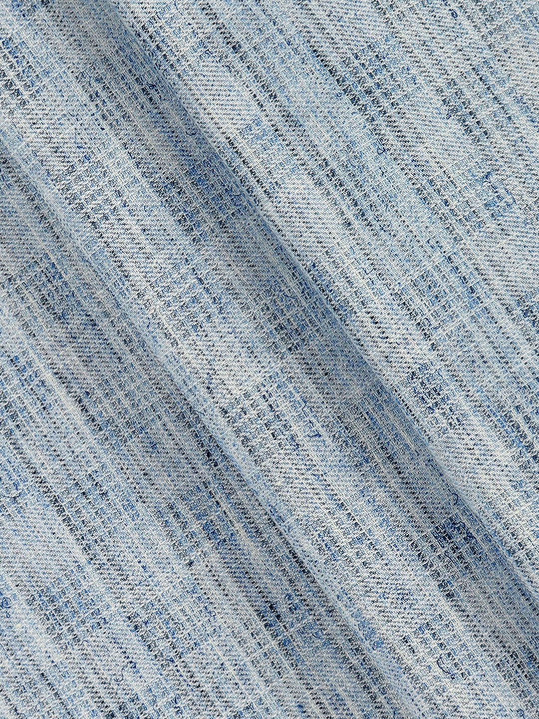 Men's Cotton Blend Self Design Fabric Blue High Style