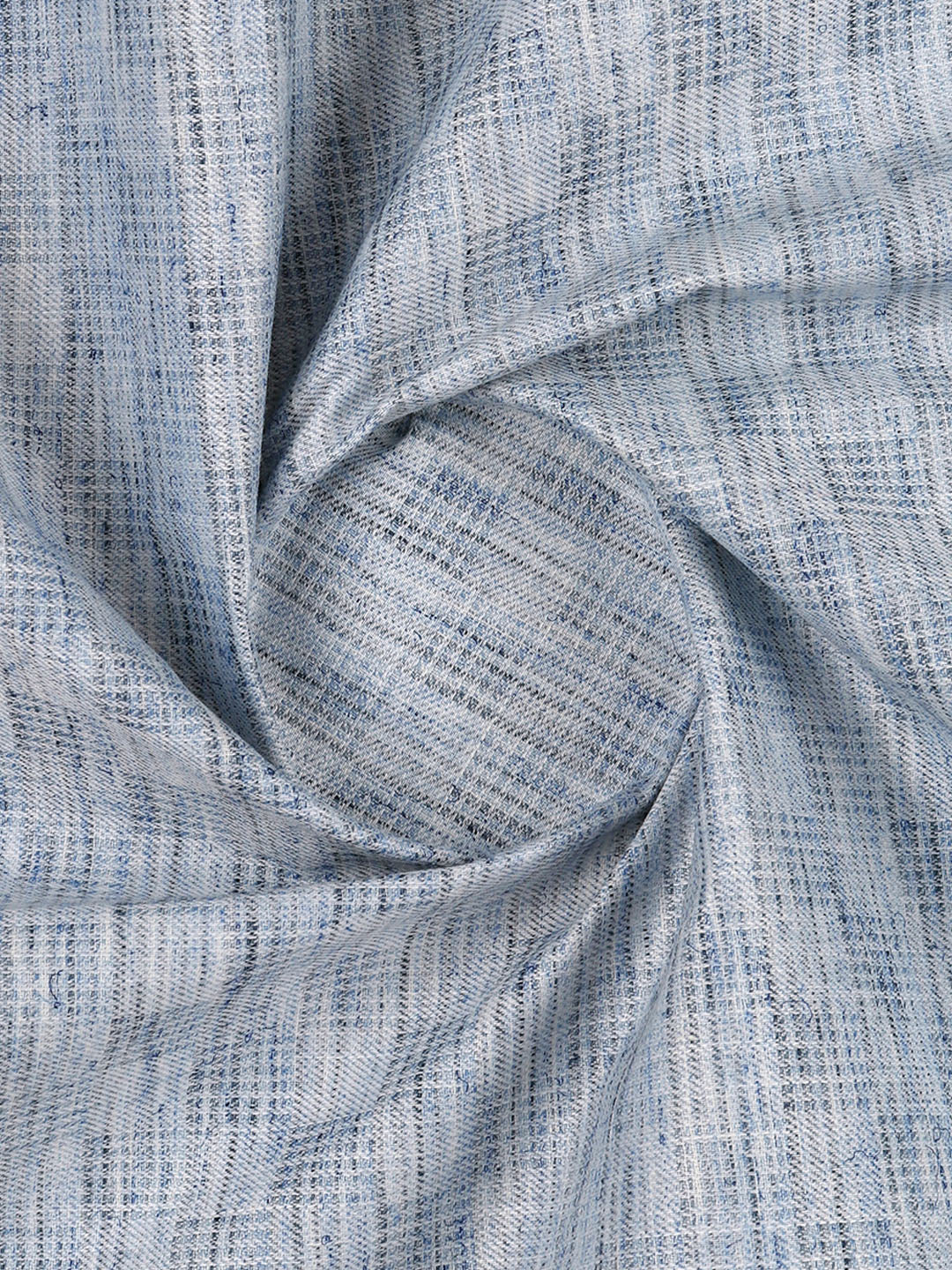 Men's Cotton Blend Self Design Fabric Blue High Style