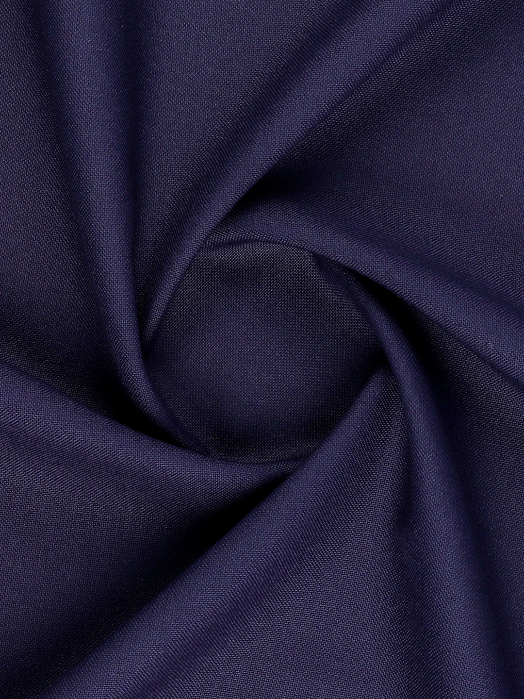 Poly Viscose Navy Blue Plain Suiting Fabric Sapphire Cuf