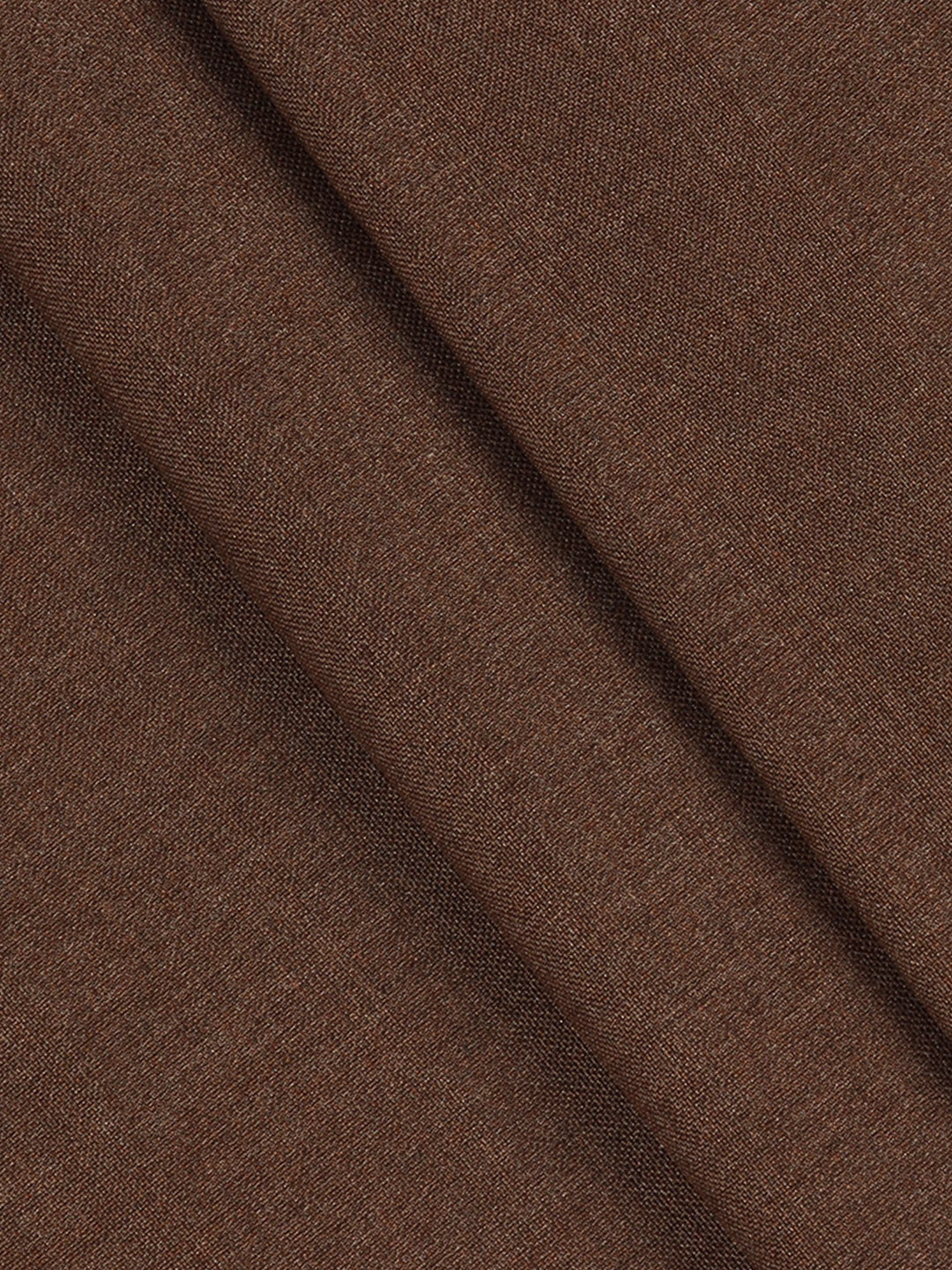 Poly Viscose Dark Brown Plain Suiting Fabric Sapphire Cuf