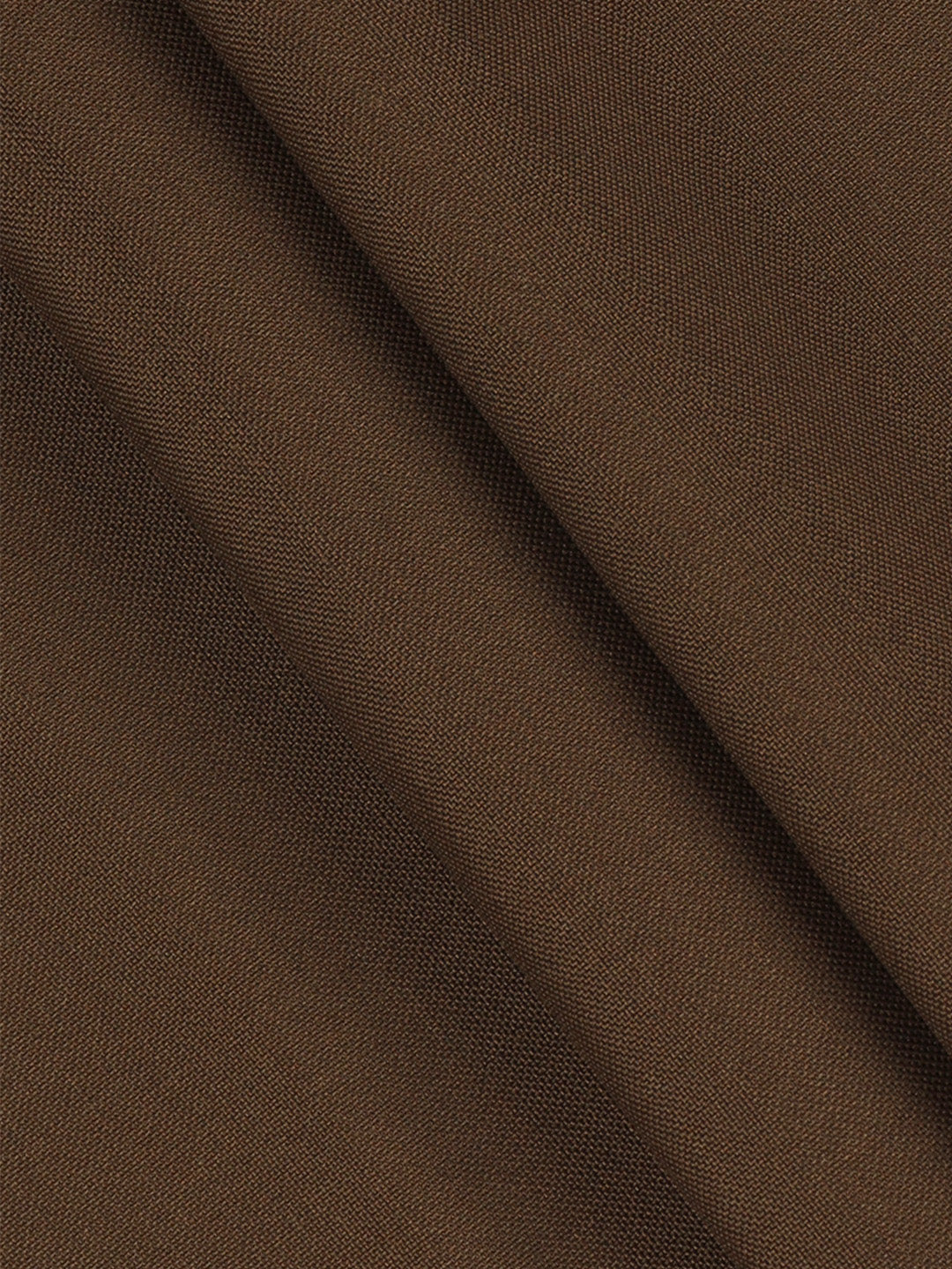 Poly Viscose Brown Plain Suiting Fabric Sapphire Cuf