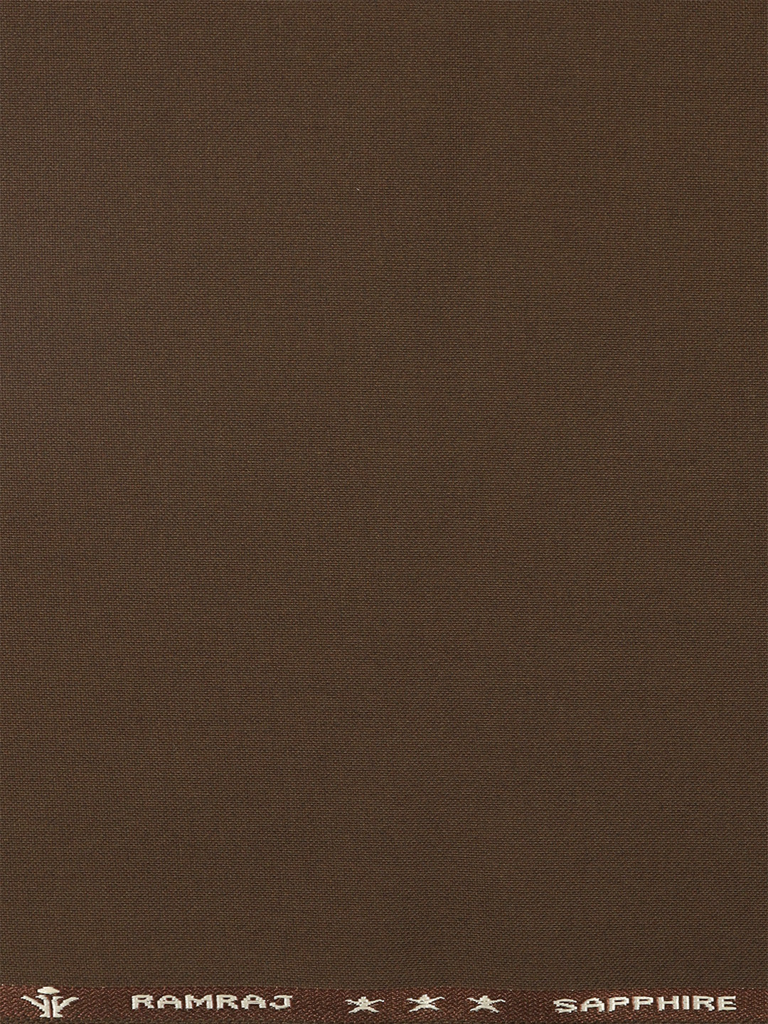 Poly Viscose Brown Plain Suiting Fabric Sapphire Cuf