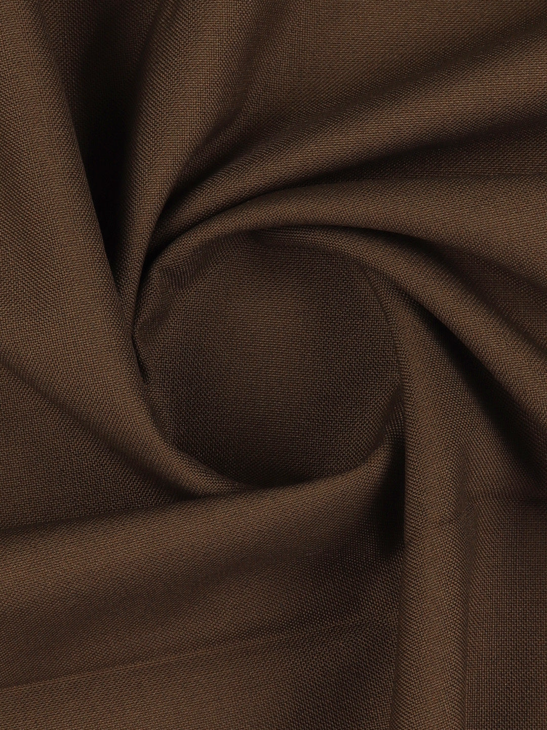 Poly Viscose Brown Plain Suiting Fabric Sapphire Cuf
