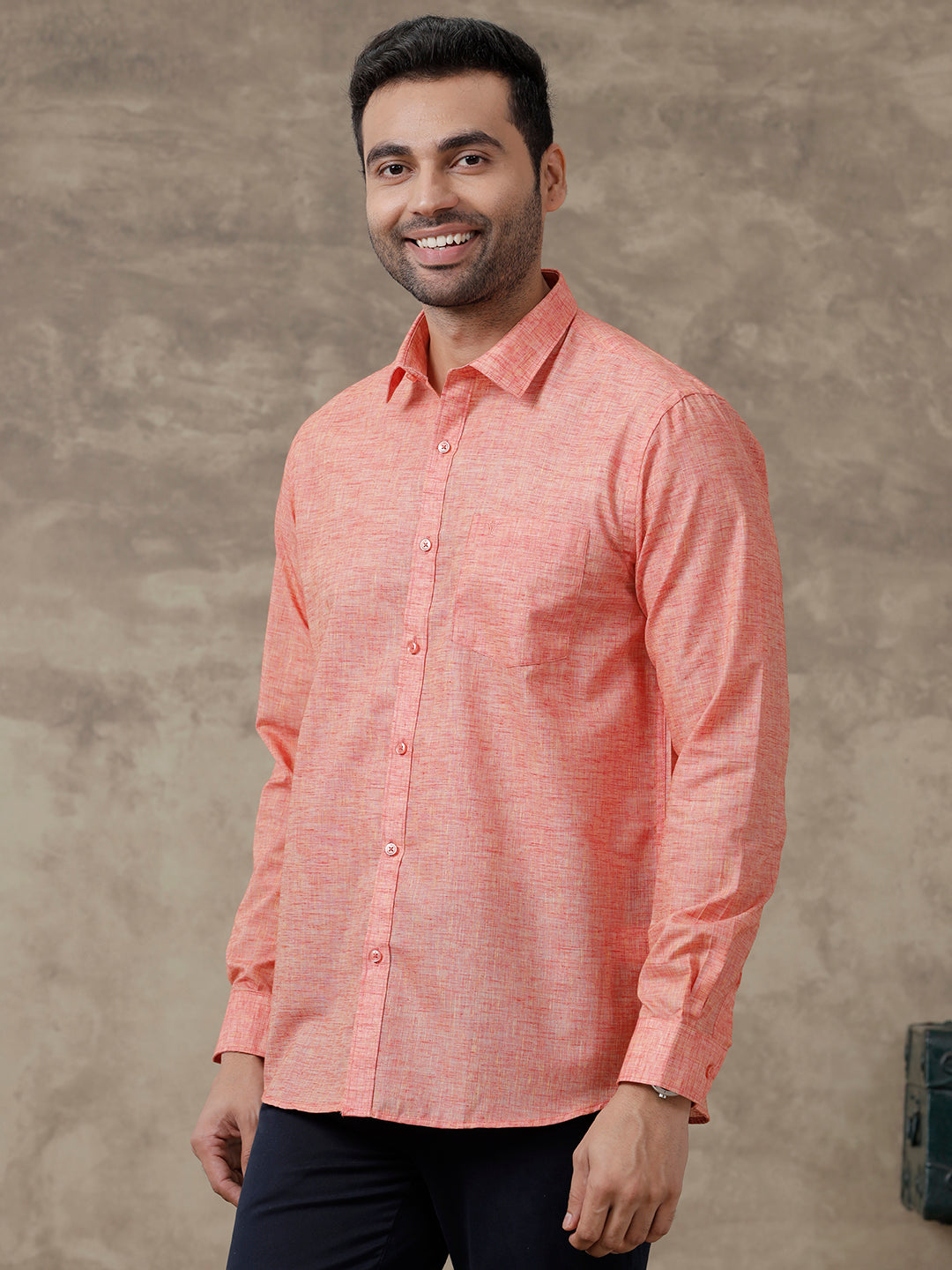 Mens Cotton Rich Shirt Red T39 TO4