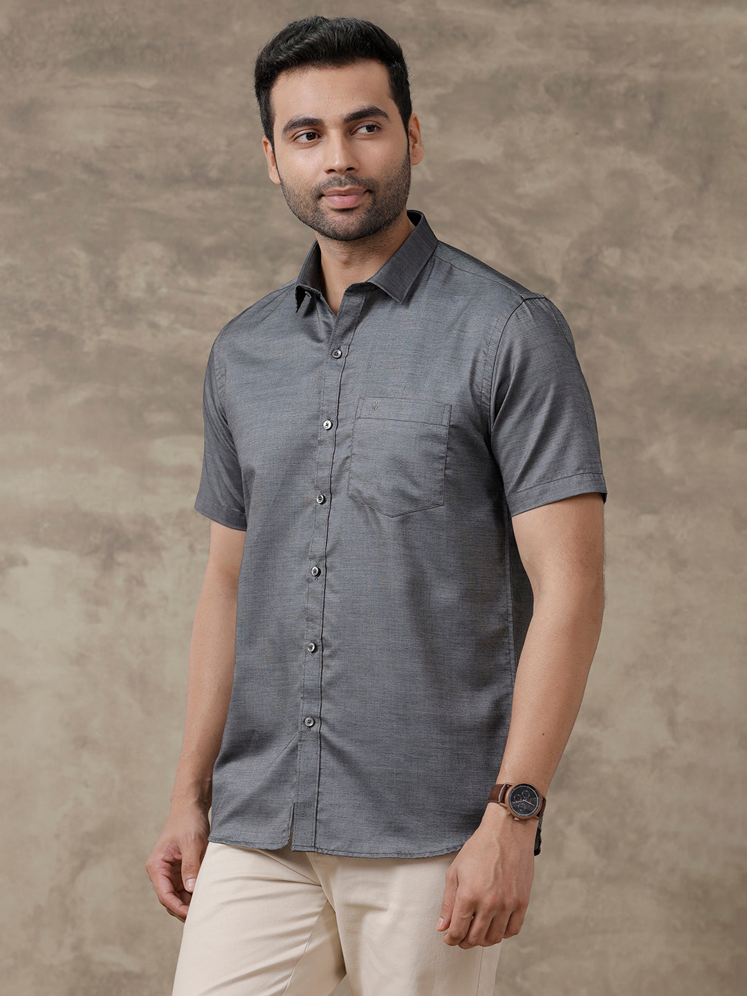 Men Premium Cotton Grey Shirt  EL GP2