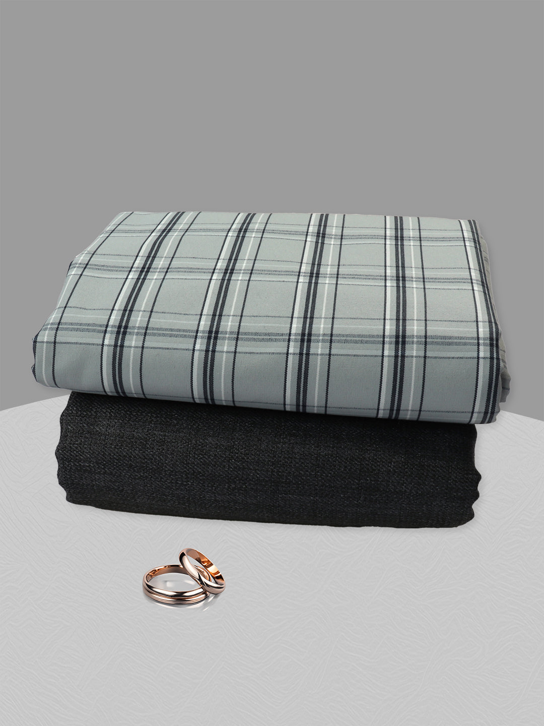 Men Cotton Checked Shirting & Suiting Gift Box SS182