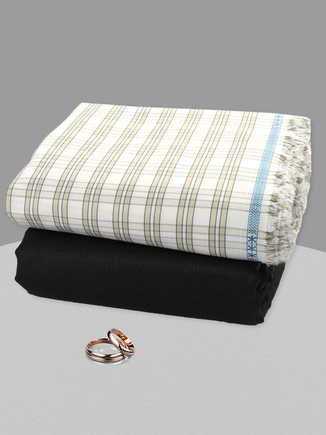 Men Cotton Checked Shirting & Suiting Gift Box SS196