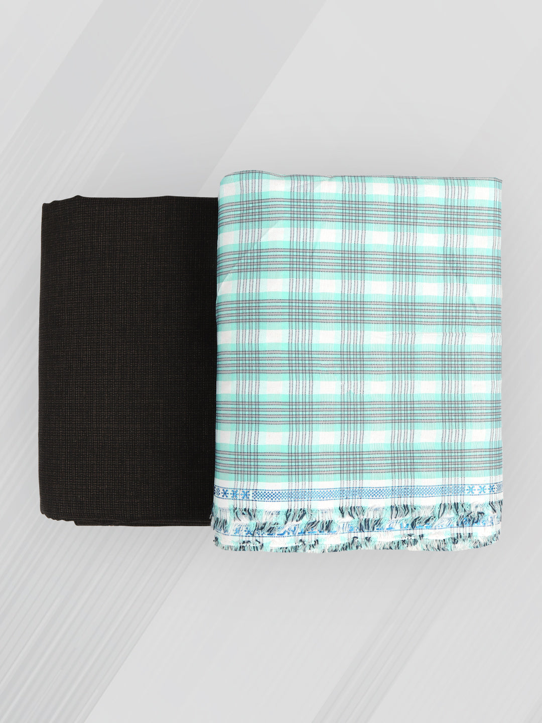 Men Cotton Checked Shirting & Suiting Gift Box SS201