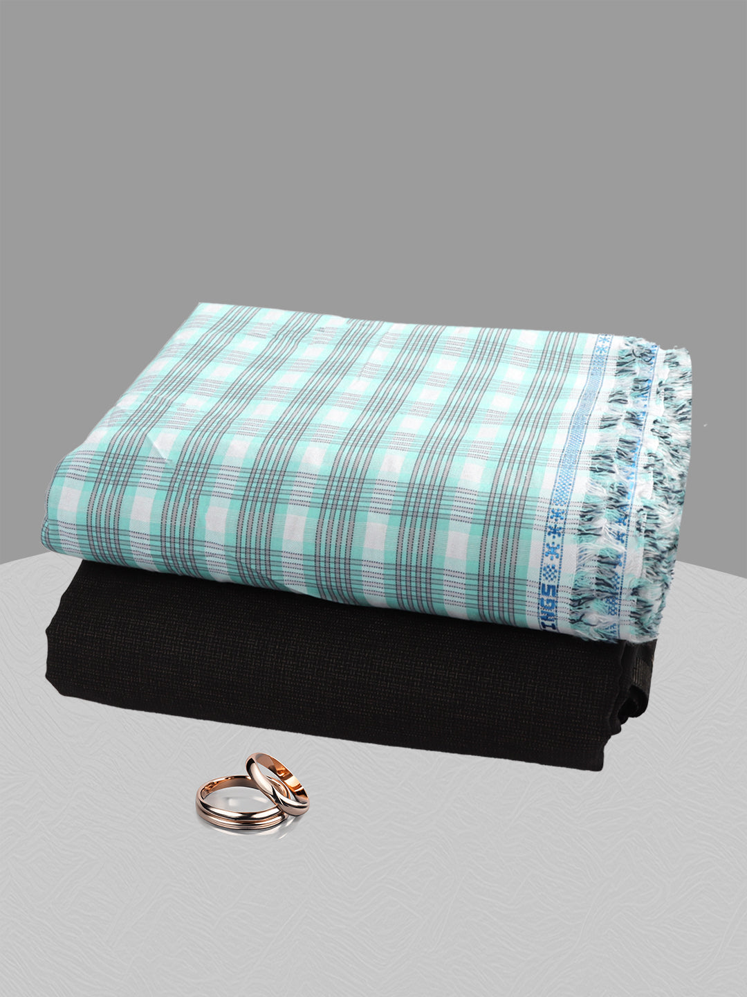 Men Cotton Checked Shirting & Suiting Gift Box SS201