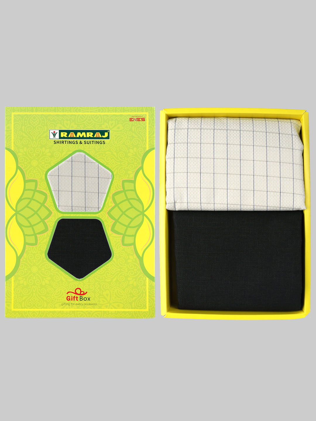 Men Cotton Checked Shirting & Suiting Gift Box SS198