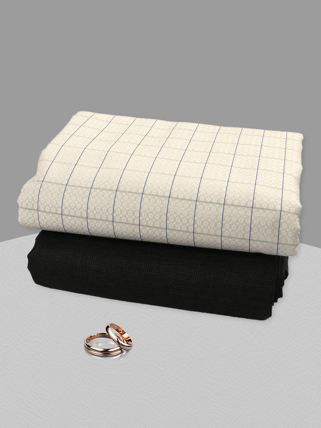 Men Cotton Checked Shirting & Suiting Gift Box SS198