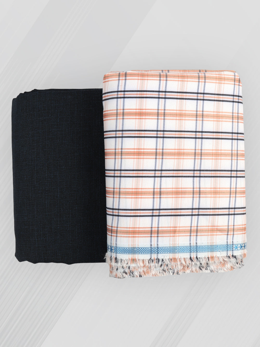 Men Cotton Checked Shirting & Suiting Gift Box SS203