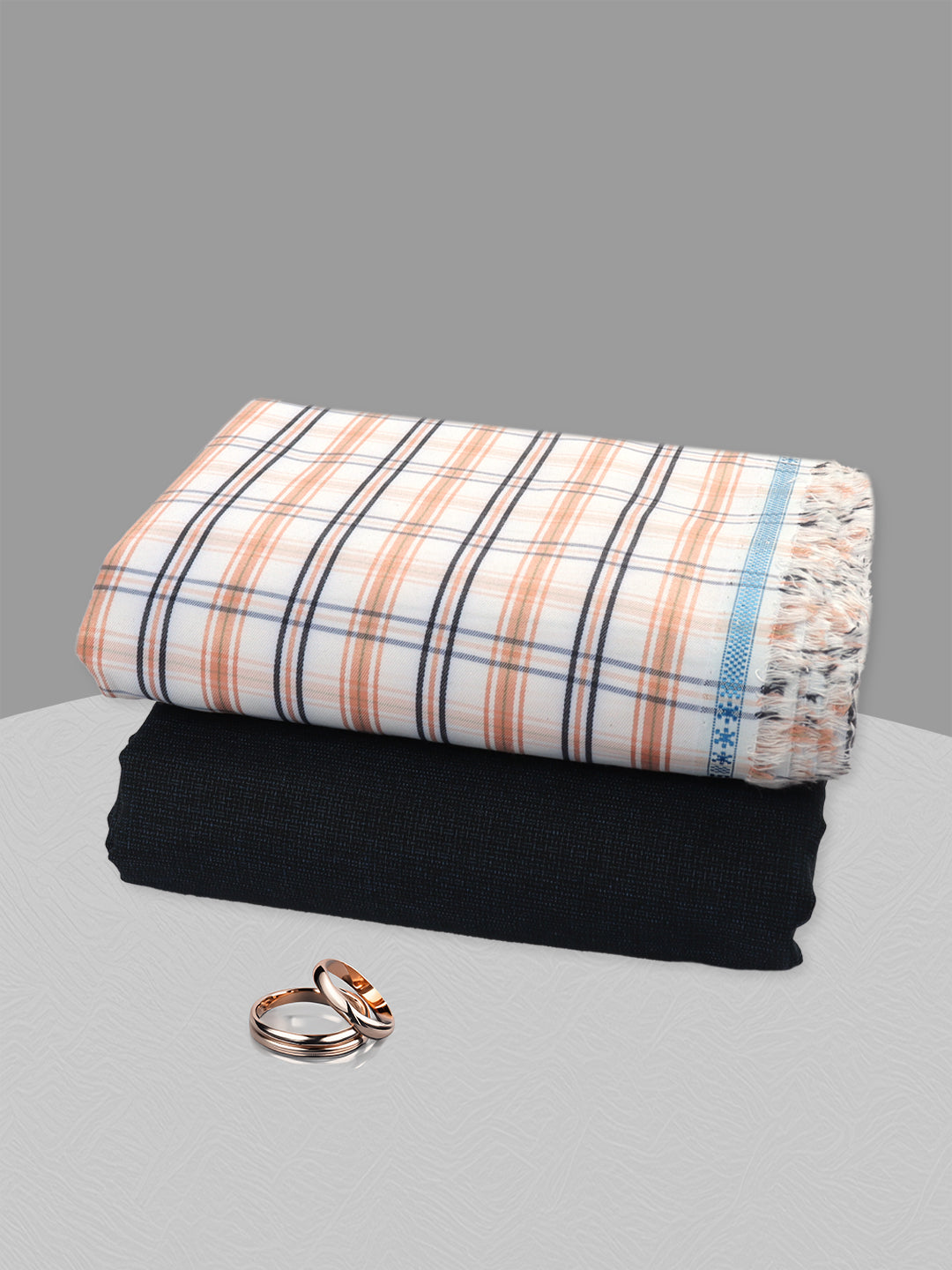 Men Cotton Checked Shirting & Suiting Gift Box SS203