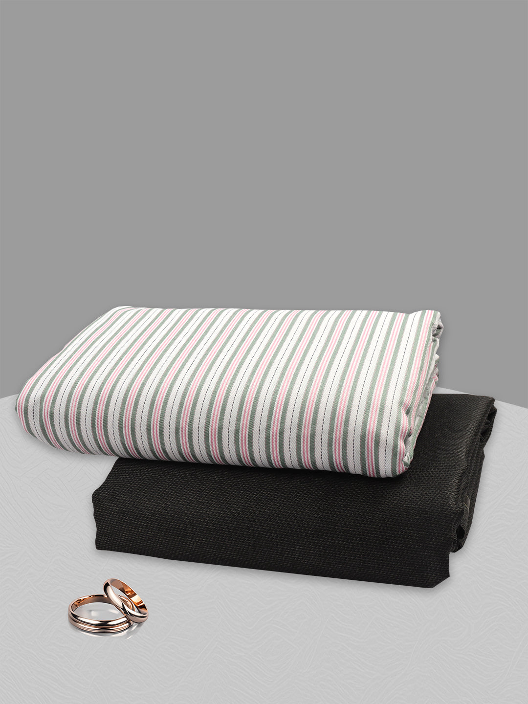 Cotton Blend Striped Shirting & Suiting Gift Box SS244