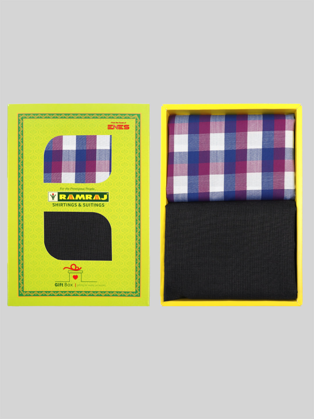 Cotton Checked Shirting & Suiting Gift Box Combo SS117-Ad vert