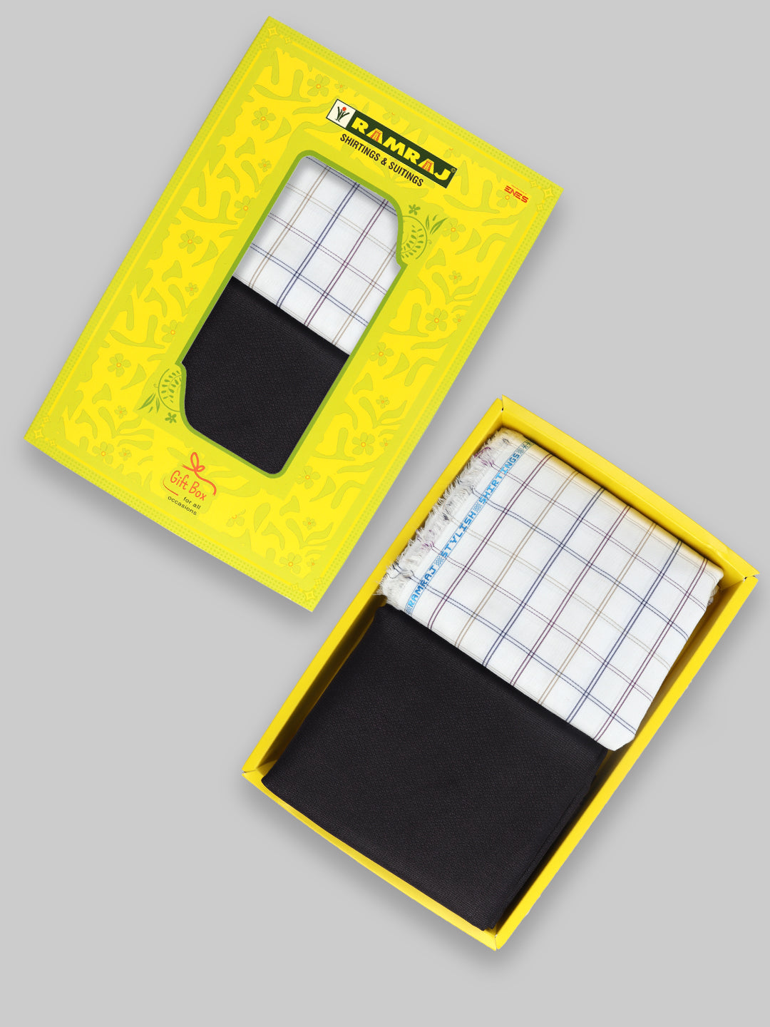 Cotton Blend Checked Shirting & Suiting Gift Box SS236