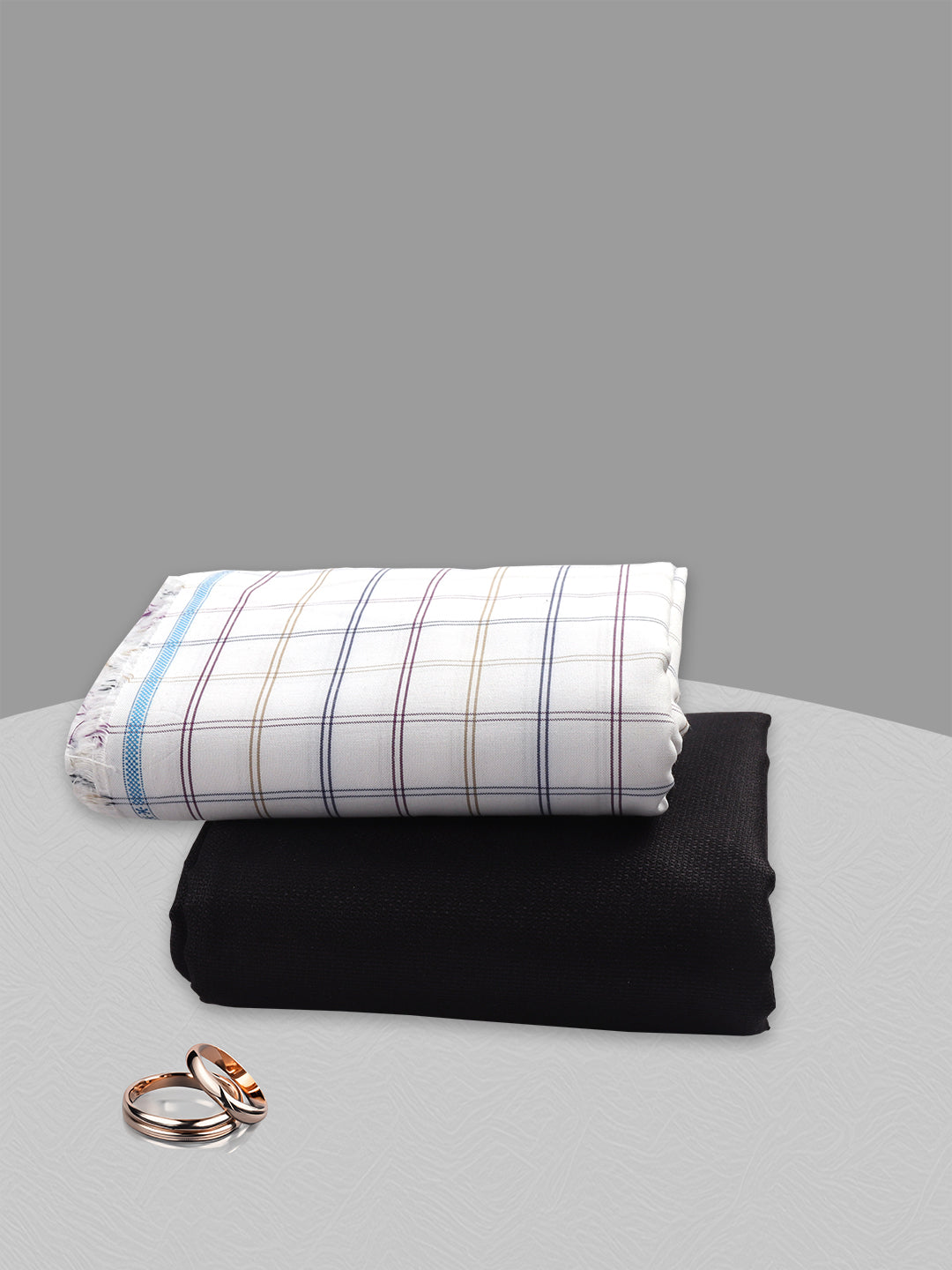 Cotton Blend Checked Shirting & Suiting Gift Box SS236