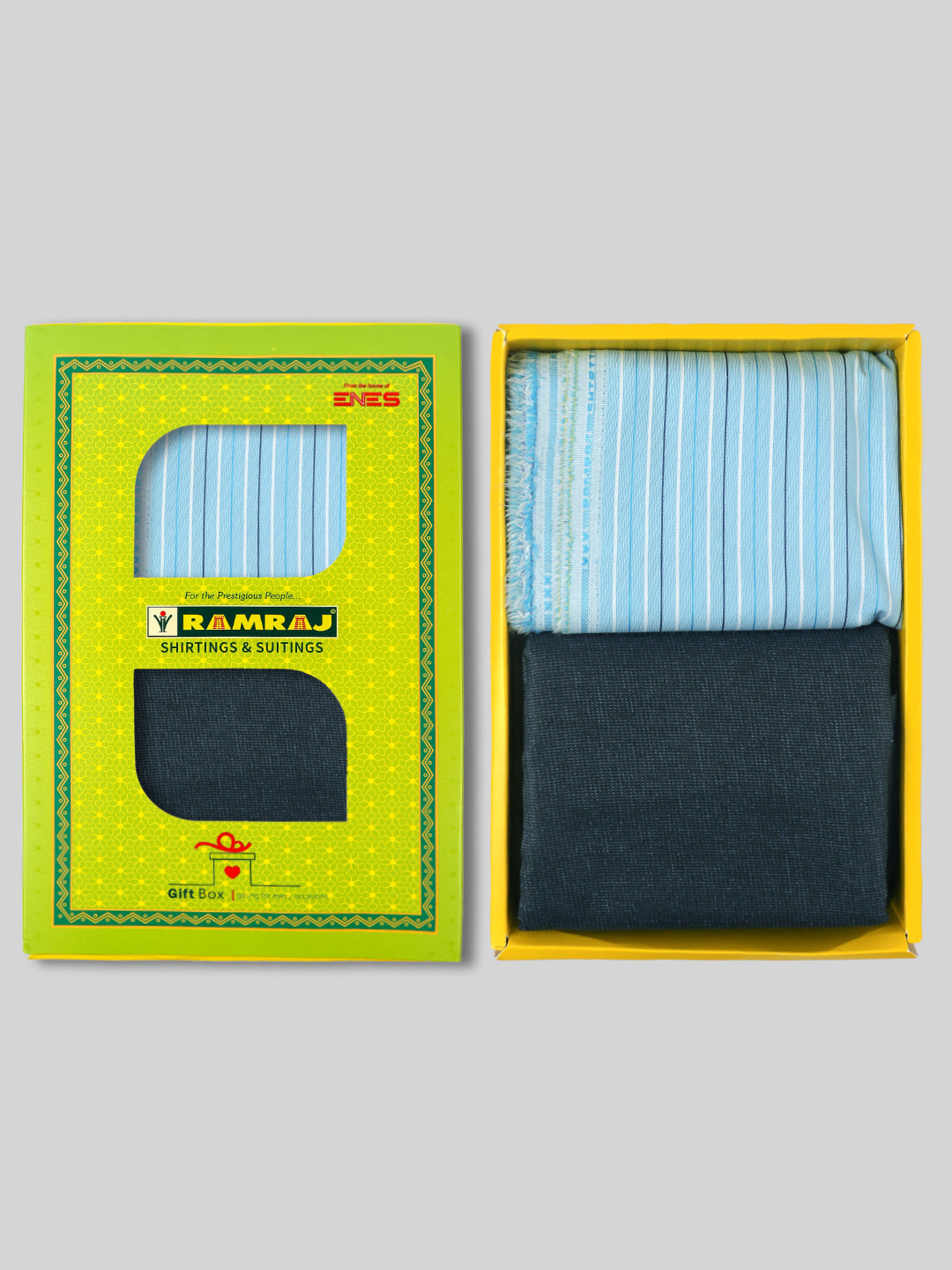 Mens Cotton Striped Shirting & Suiting Gift Box SS140