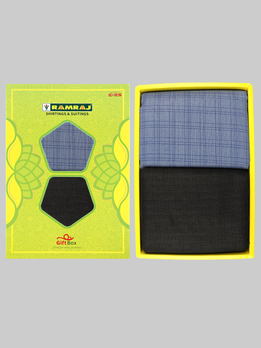 Men Cotton Checked Shirting & Suiting Gift Box SS179