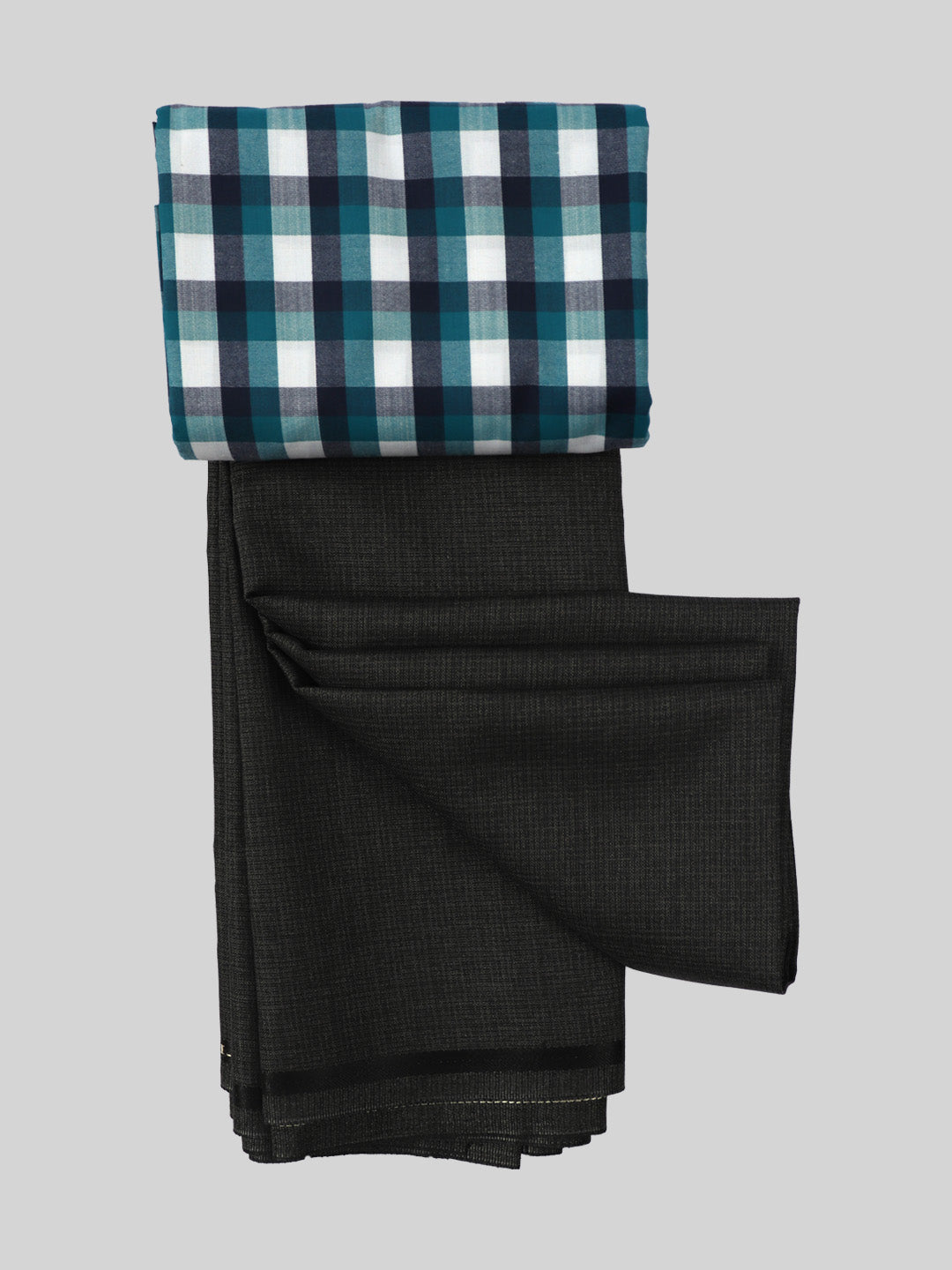 Cotton Checked Shirting & Suiting Gift Box Combo SS122-Full view