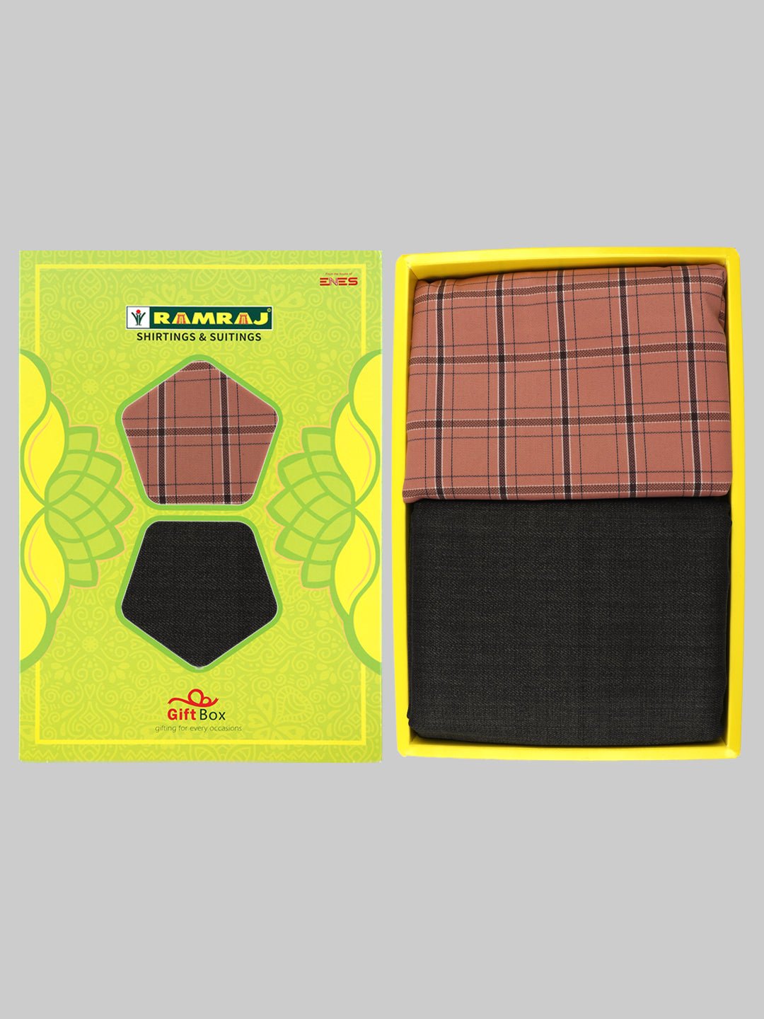 Men Cotton Checked Shirting & Suiting Gift Box SS185