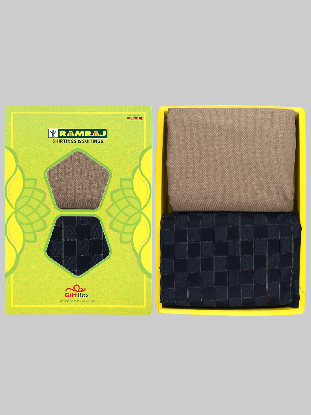 Men Cotton Checked Shirting & Suiting Gift Box SS212