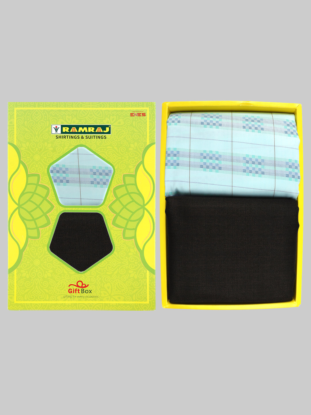 Men Cotton Checked Shirting & Suiting Gift Box SS188