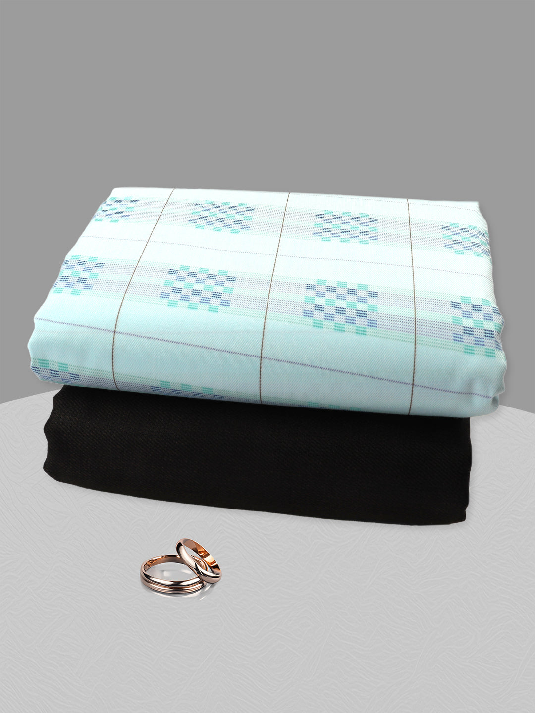 Men Cotton Checked Shirting & Suiting Gift Box SS188