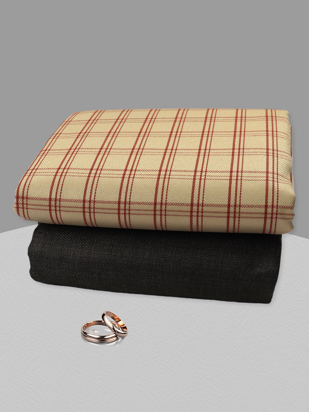 Men Cotton Checked Shirting & Suiting Gift Box SS181
