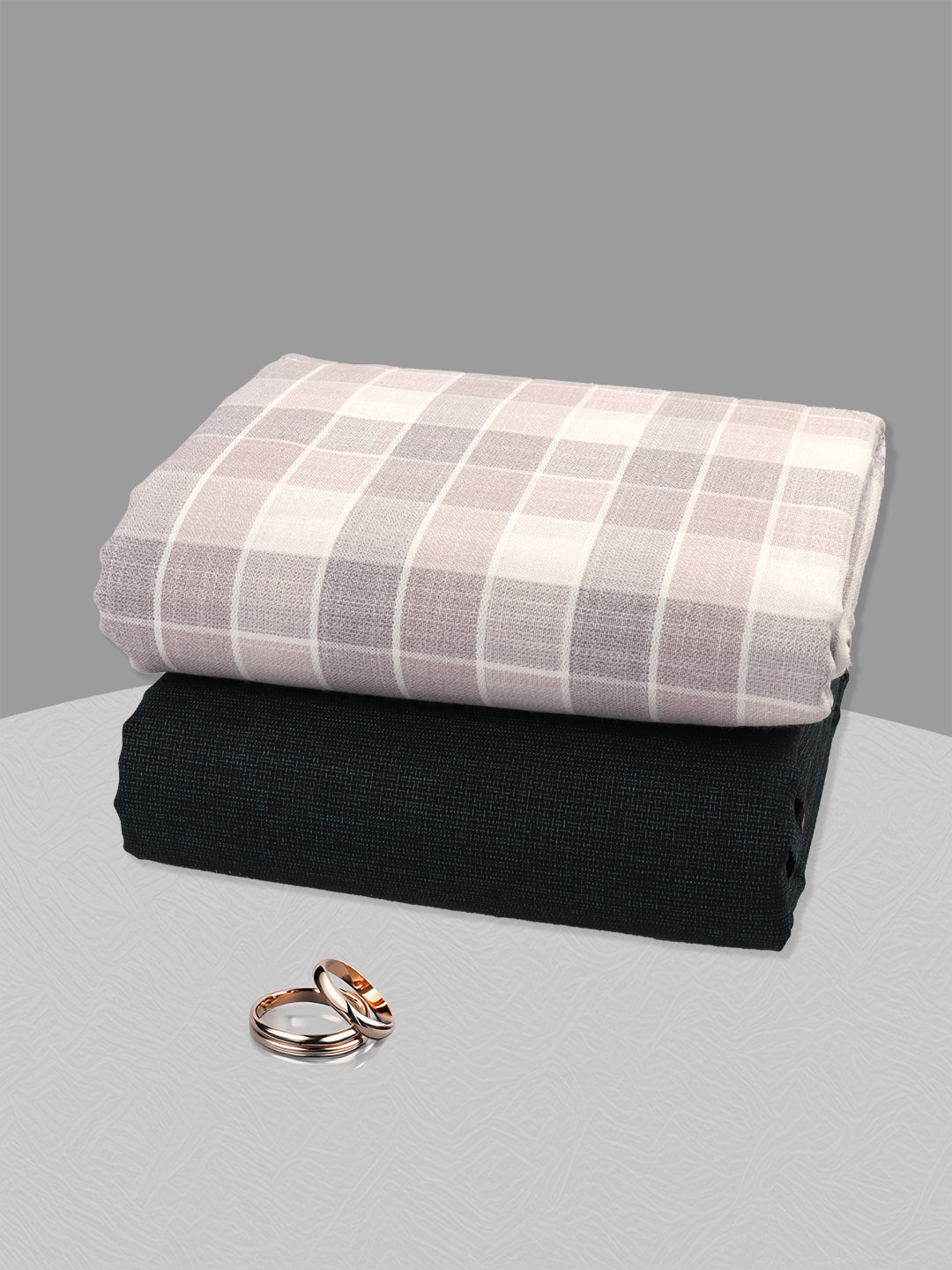 Men Cotton Checked Shirting & Suiting Gift Box SS202