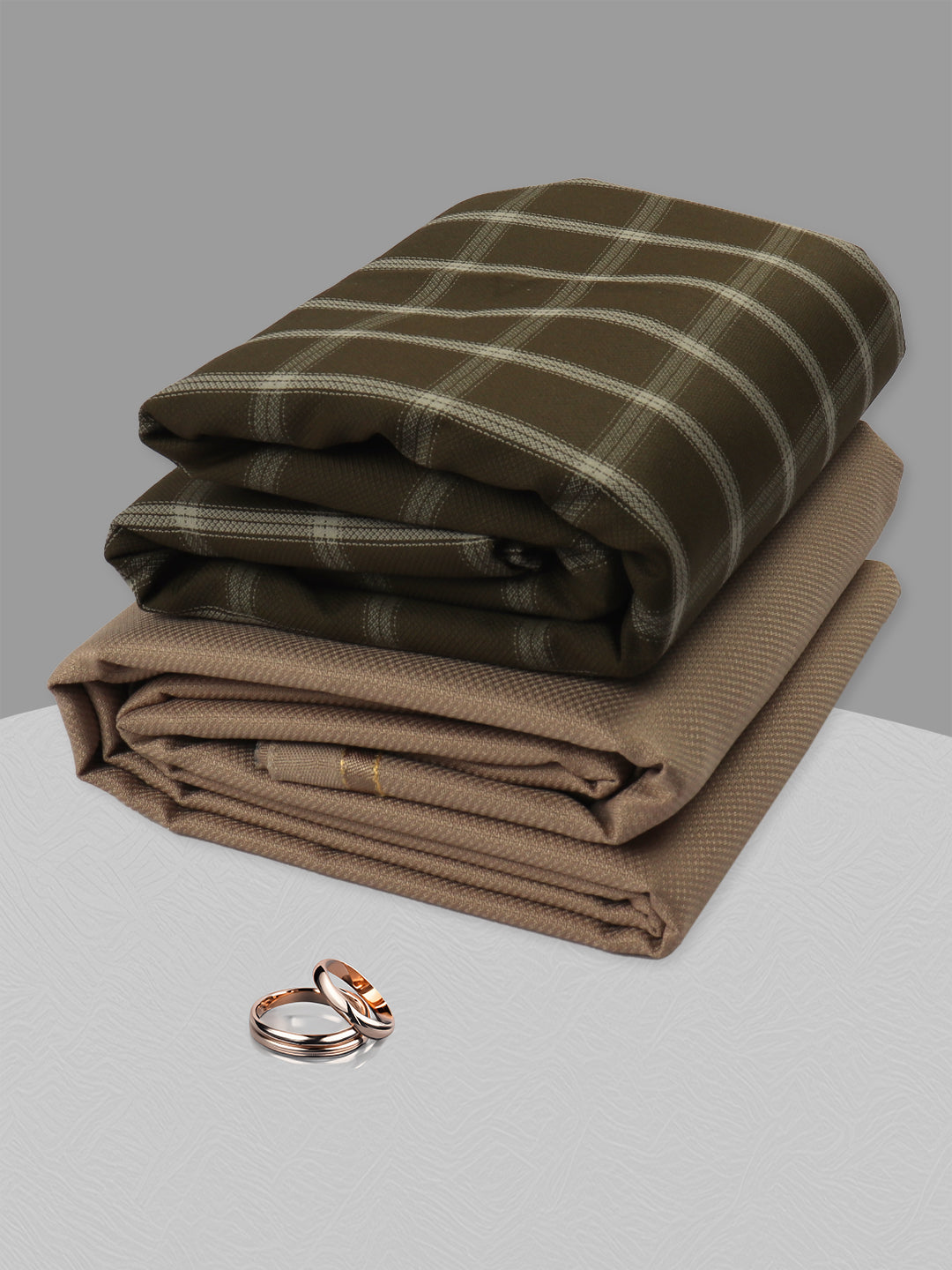 Men Cotton Checked Shirting & Suiting Gift Box SS209