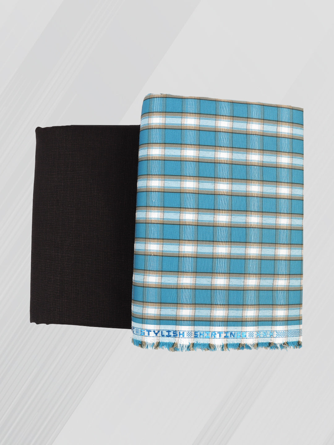 Men Cotton Checked Shirting & Suiting Gift Box SS200