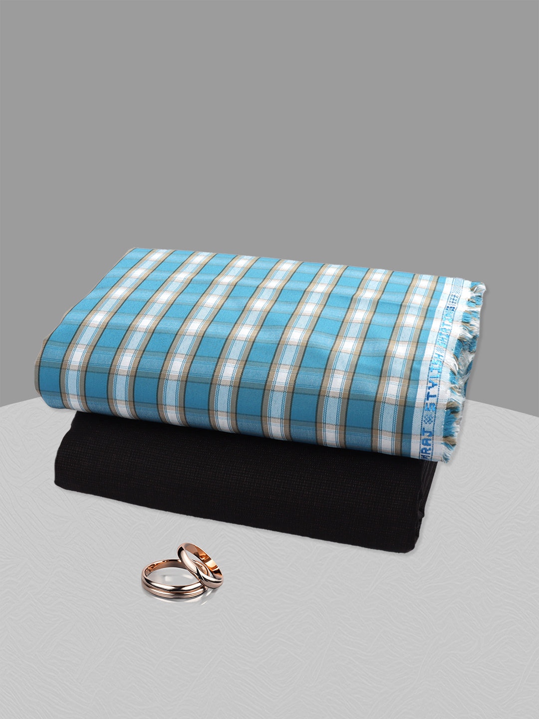Men Cotton Checked Shirting & Suiting Gift Box SS200