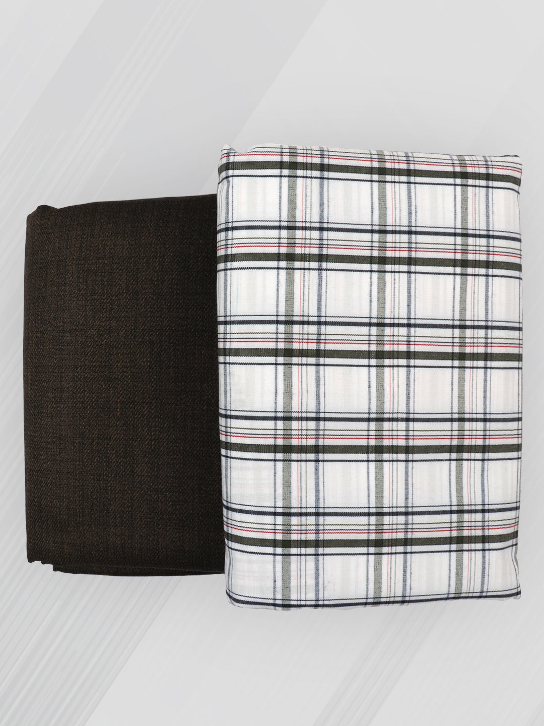 Men Cotton Checked Shirting & Suiting Gift Box SS178