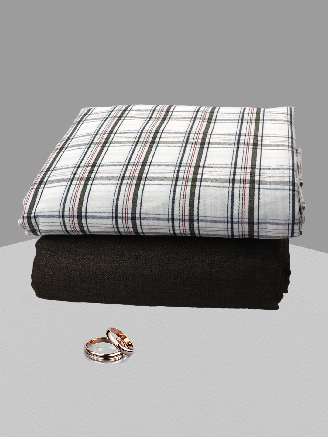 Men Cotton Checked Shirting & Suiting Gift Box SS178