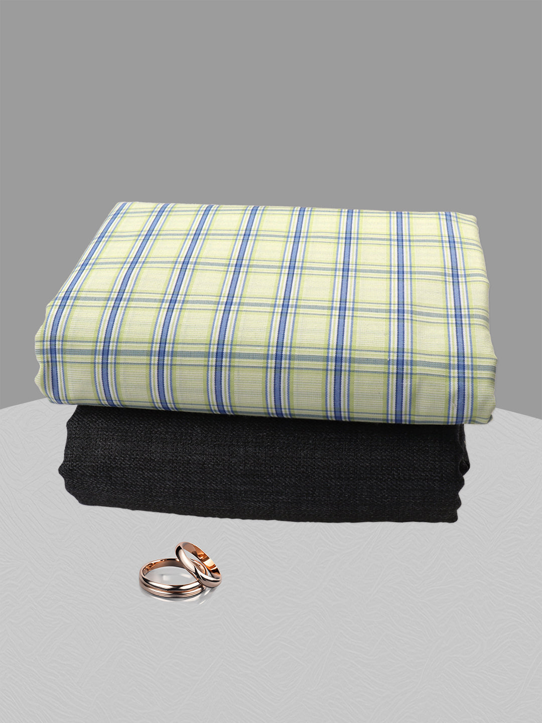 Men Cotton Checked Shirting & Suiting Gift Box SS180